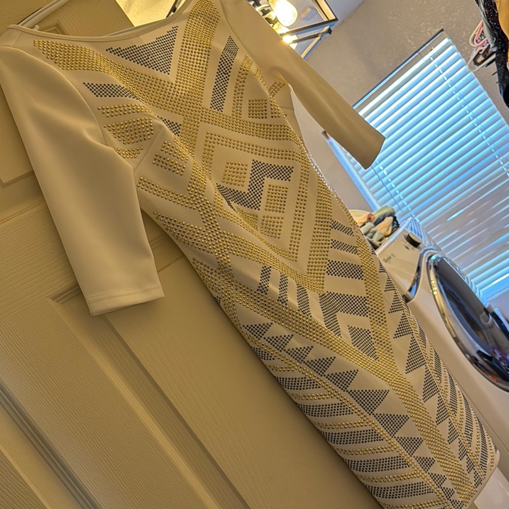 Elegant Geometric Patterned Dress